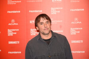 理查德·林克莱特在圣丹斯电影节上为《茫然与困惑》的记者排队
